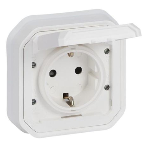 Розетка 2К+З с винтовыми зажимами - Plexo IP55 - белый