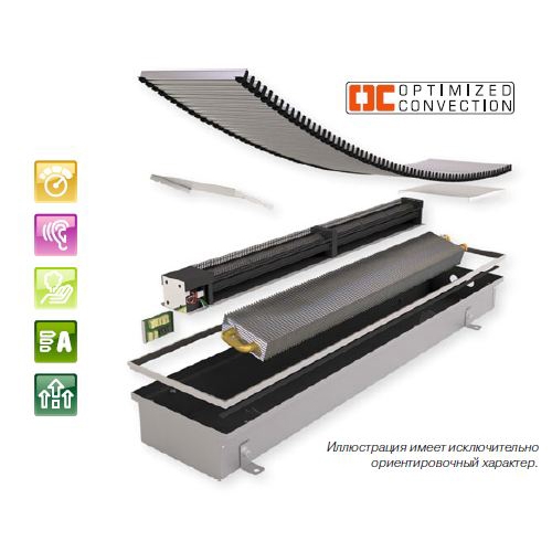 Внутрипольный конвектор Licon - PK-120/11/34-11U10P0-R1