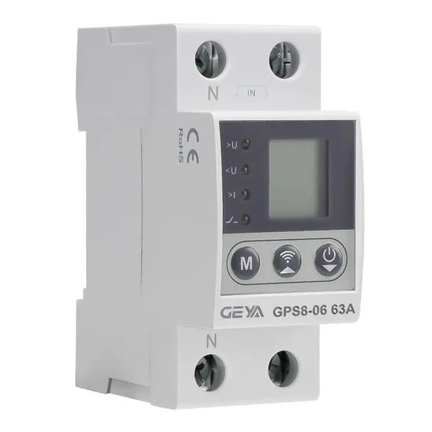 Реле напряжения и тока GPS8-06 с Wi-Fi 63A - GEYA