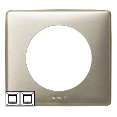 Рамка 2 поста - Celiane - титан