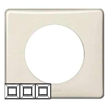 Рамка 3 поста - Celiane - слоновая кость глянец