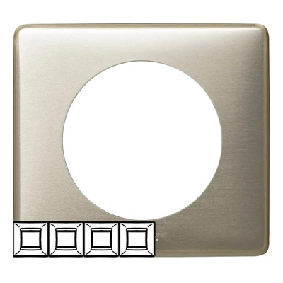 Рамка 4 поста - Celiane - титан