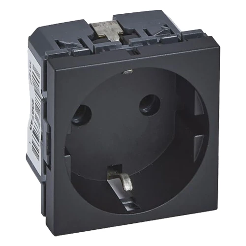 Розетка 2К+3 - 2 модуля - Mosaic - матовый черный