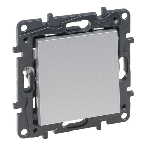 Выключатель одноклавишный - Niloe Step - алюминий