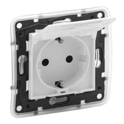 Розетка с откидной крышкой IP44 - Niloe Step - белый