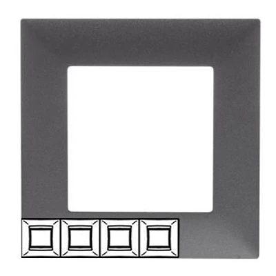 Рамка 4 поста - Niloe Step - сталь