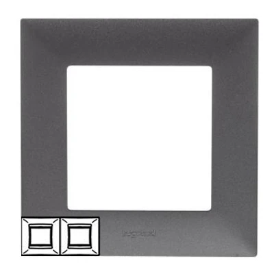 Рамка 2 поста - Niloe Step - сталь