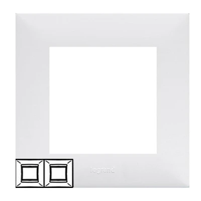 Рамка 2 поста - Niloe Step - белый