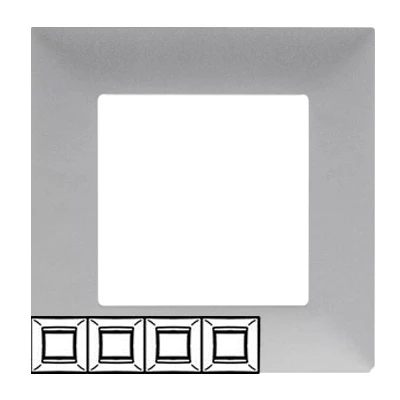 Рамка 4 поста - Niloe Step - алюминий
