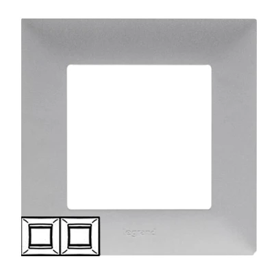 Рамка 2 поста - Niloe Step - алюминий