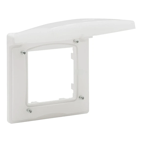 Рамка 1 пост с защитной крышкой IP44 - Niloe Step - белый