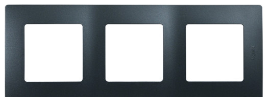 Рамка 3 поста - Niloe/Etika - черный глянец