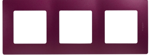 Рамка 3 поста - Niloe/Etika - сливовый