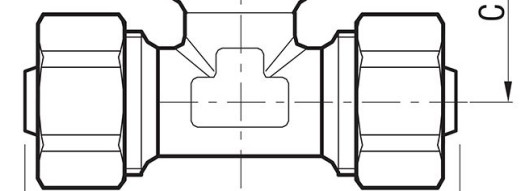 Фитинг Т-образный 20х1/2х20 с наружной резбой - F.I.V."