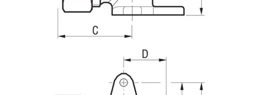 Фитинг угловой с лапкой 16х1/2 с внутренней резьбой - F.I.V."