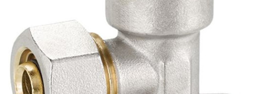 Фитинг угловой с лапкой 20х1/2 с внутренней резьбой - F.I.V."