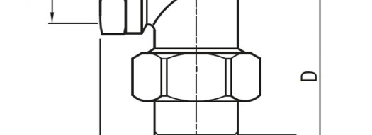 Муфта угловая с внутренней и наружной резьбой 3/4" - F.I.V.