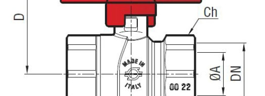 Кран шаровой с внутренней резьбой 1'' - F.I.V.