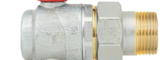 Шаровой угловой кран с фитингом и внутренней резьбой 1, красный - F.I.V."