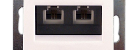 Телефонная розетка 2xRJ11 - Valena - белый