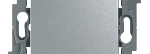 Переключатель одноклавишный - Etika - алюминий