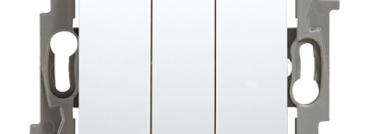 Выключатель трехклавишный - Niloe - белый