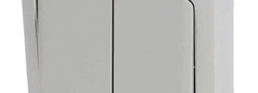 Переключатель двухклавишный IP44 - Forix - серый