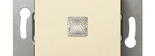 Выключатель (кнопка) с подсветкой - Cariva - слоновая кость