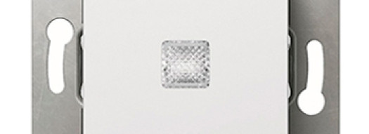 Переключатель одноклавишный с подсветкой - Cariva - белый