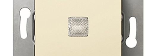 Выключатель с подсветкой - Cariva - слоновая кость