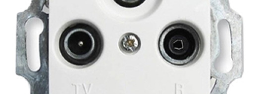 Розетка TV-FM-SAT звезда - Cariva - белый