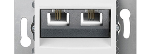 Телефонная розетка 2хRJ11 - Cariva - белый