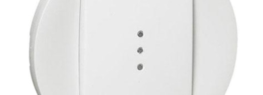 Лицевая панель для одноклавишного выключателя с подсветкой - Celiane - белый