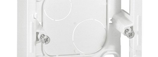 Накладная монтажная коробка - 2 модуля - Mosaic - белый