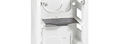 Накладная монтажная коробка - 4/5 или 2x2 модуля - Mosaic - белый