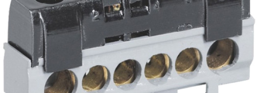 Клеммная колодка IP2X 65 мм - фаза - черный