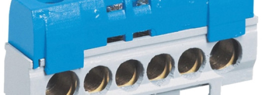 Клеммная колодка IP2X 62 мм - нейтраль - синий
