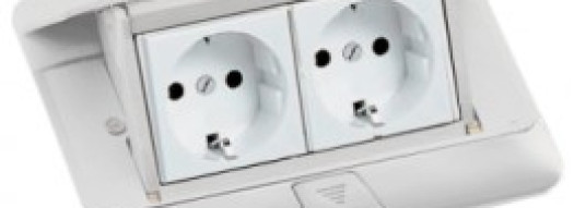 Выдвижной розеточный блок - 4 модуля - белый