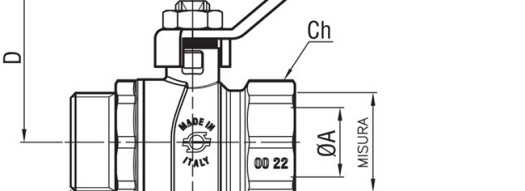 Кран шаровой с внутренней и наружной резьбой и ручкой 1'' - F.I.V.