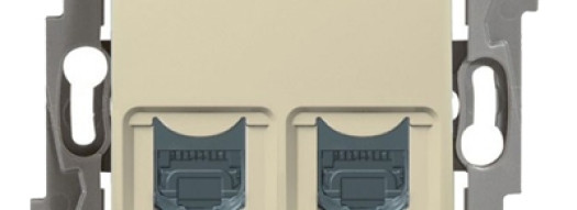 Двойная информационная розетка RJ45 6 UTP - Niloe - слоновая кость