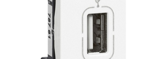 Розетка USB A-тип - 1 модуль - Mosaic - белый