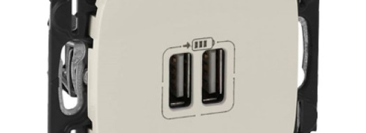 Зарядное устройство USB Type A+A - Valena Allure - слоновая кость