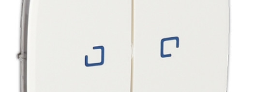 Лицевая панель двухклавишная с подсветкой - Valena Allure - белый