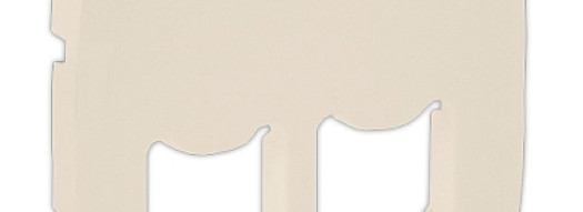 Лицевая панель для двойных розеток RJ45 и RJ11 - Valena Allure - слоновая кость