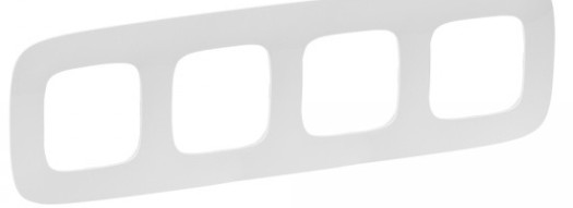 Рамка 4 поста - Valena Allure - белый