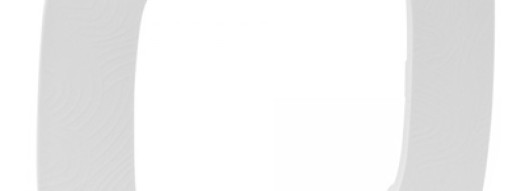 Рамка 1 пост - Valena Allure - тиснение белое