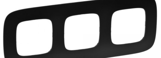 Рамка 3 поста - Valena Allure - матовый черный