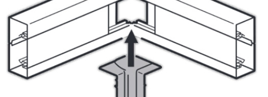 Внутренний неизменяемый угол 90° - для кабель-каналов DLP-S 100x50