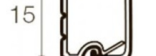 Мини-канал - Metra - 15x10 мм с крышкой - самоклей - 2 метра - белый