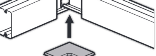 Внутренний неизменяемый угол 90° - для мини-каналов DLP-S 20x12